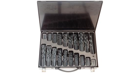 Sada spirál. vrtáků v boxu, 180 ks, HSS, broušené, 10x 0,5–8 mm, 5x 8,5–10 mm