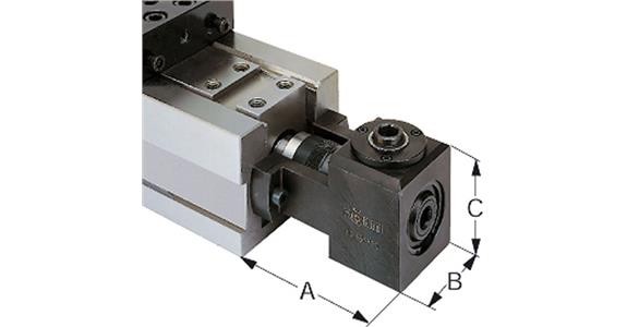 Úhlový pohon pro NC kompaktní upínky typ RKE šířka čelisti 125 mm