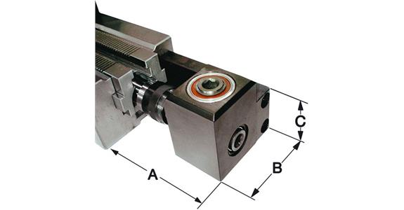 Úhlový pohon pro NC kompaktní upínky typ RKE šířka čelisti 160 mm