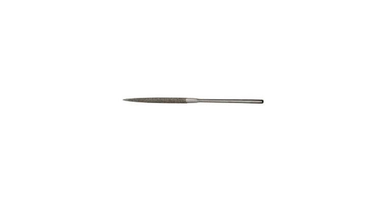 1041504107 Diamantový jehlový pilník, kulatý, D126 střední, délka 140 mm, dřík prům. 3 mm