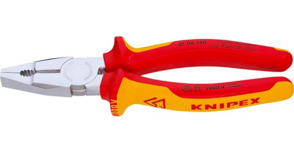 VDE combination pliers 190 mm special tool steel, handles with slip guard