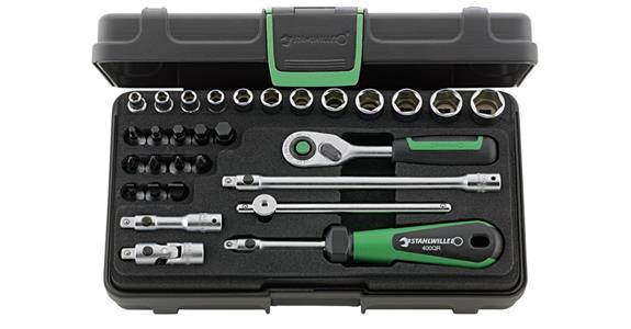 1/4 inch hexagon socket set 30 pieces AF 4-14 mm