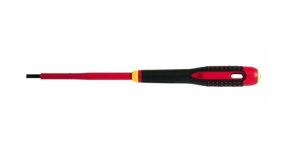 VDE electrician's slotted screwdriver 3-component handle 0.8x4.0x100 mm