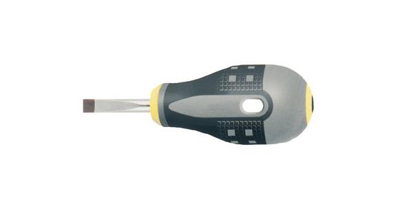Short slotted screwdriver 3-component handle 1.0x5.5x25 mm