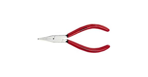 Precision engineer's pliers, chr.-plat. head, flat-wide L125mm smth. grip. surf.
