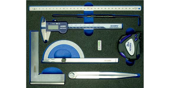 OPT-I-STORE insert 260x345x30mm f. measuring tool set 7 pcs (cat. no. 59635 104)