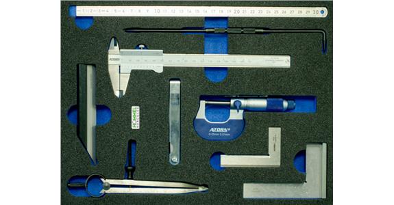 OPT-I-STORE insert 260x345x30mm f. measuring tool set 9 pcs (cat. no. 59636 101)