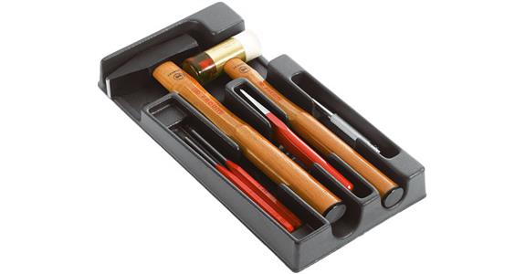 Striking tool set in drawer mod. 2 hammers ctr punch 3 pin punches 1 flat chisel