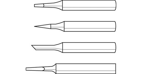 Replacement soldering tip for soldering iron 70036102 25 W BD, pencil-shaped