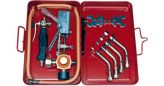 Propane soldering set 10 pieces gas pressure up to 4bar, T 3/8in left in box