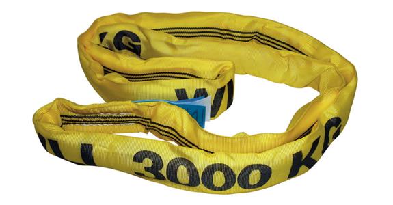 Round sling, polyester, load 3000 kg, length 1.0 m, EN1492-2, yellow