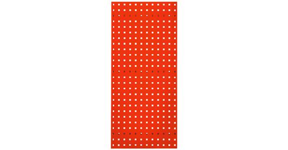 RasterPlan perf. plate sheet steel 1.25mm RAL 3020 traffic red WxH 1500x450mm