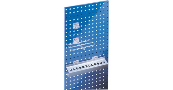 RasterPlan perf. plate sheet steel 1.25mm RAL 5010 gentian blue WxH 2000x450mm