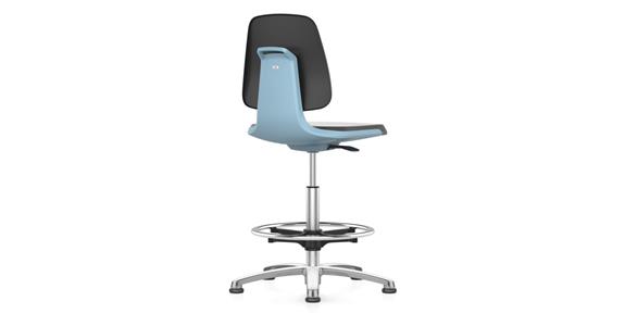 Work swivel chair Labsit glide runners PU foam blue seat height 520-770mm