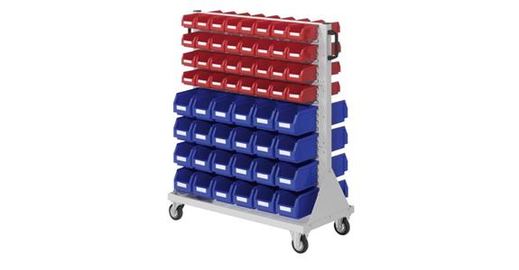 Trolley 1230x1000x500mm double-sided w/ easy-view storage bins 48xsz6 64xsz7