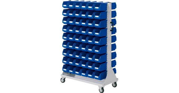 Trolley 1580x1000x500mm double-sided with easy-view storage bins 108xsz6