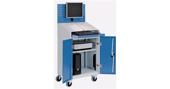 Computer trolley 680x500x1610 mm RAL 7035/5010