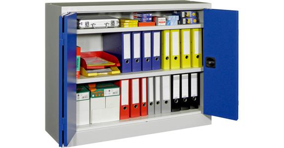 Folding door cabinet 1000x1500x500 mm body 7035 doors RAL 7035/5012