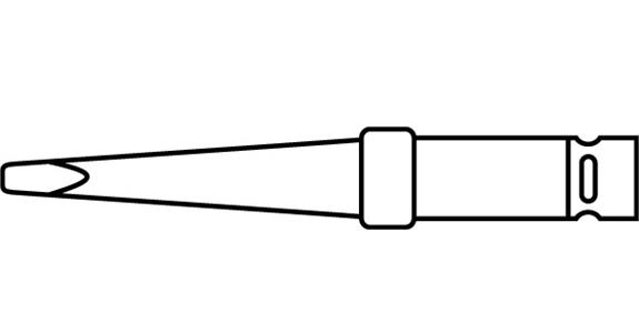Replacement soldering tip f. sold. st. type WS-51 and WSD-51 1.2mm type ET-K