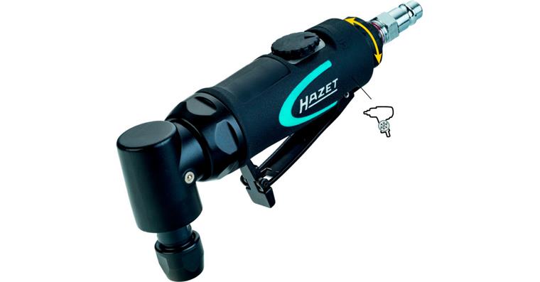 1092413402 Pneum. přímá bruska úhlová HAZET 9032N-5, spotř. vzduchu 74 l/min, 155 mm