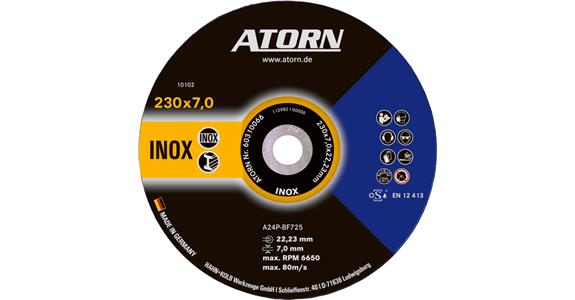 Hrubovací kotouč ATORN INOX 230x7x22,23 mm