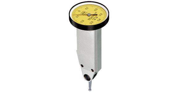 Páčkový úchylkoměr TESATAST, 0,002 mm, D = 38 mm, v pouzdru, svislý