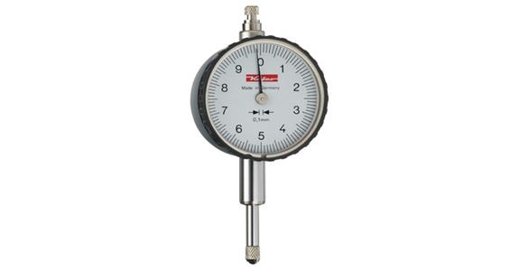 Small dial gauge with protocol 0.1 mm measuring range 10 mm dia. 40 mm