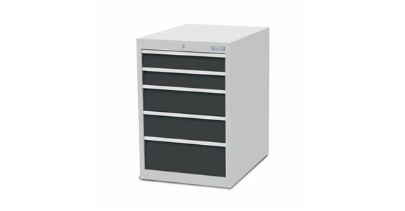 Zásuvková skříň Š555xH736xV819 mm 5 zásuvek RAL7035/7016