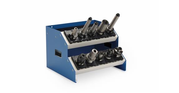 Rám desky stolu CNC vybavený E1/E2/E3 Š425xH375xV300 mm 2 police RAL7035/5012