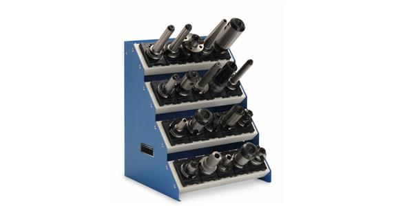 Rám desky stolu CNC vybavený E1/E2/E3 Š575xH375xV525 mm 4 police RAL7035/5012