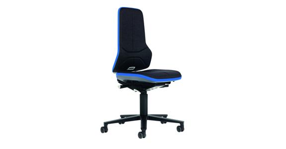 Otoč. prac. židle Neon 2 výška sedáku 450–620mm čalouněná s kol. modrý flexi pás
