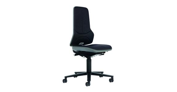 Otoč. prac. židle Neon 2 výška sedáku 450–620mm čalouněná s kol. šedý flexi pás