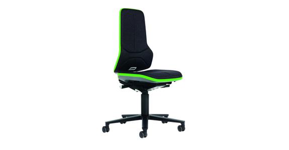 Otoč. prac. židle Neon 2 výška sedáku 450–620mm čaloun. s kol. zelený flexi pás
