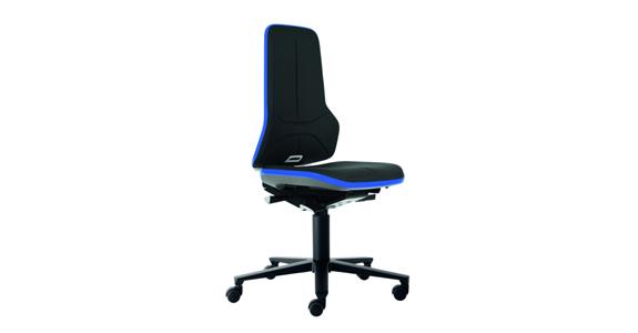 Otoč. prac. židle Neon 2 výška sedáku 450–620mm Supertec s kol. modrý flexi pás