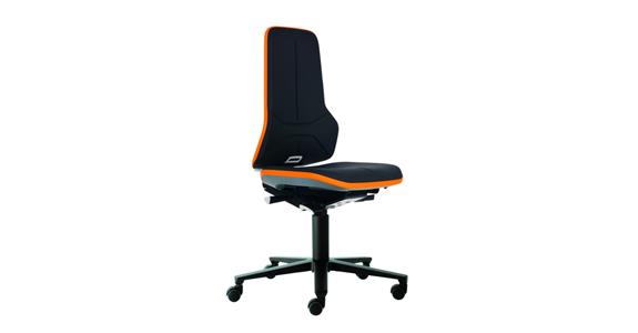 Otoč. prac. židle Neon 2 výška sedáku 450–620mm Supertec s kol. oranž. flexi pás