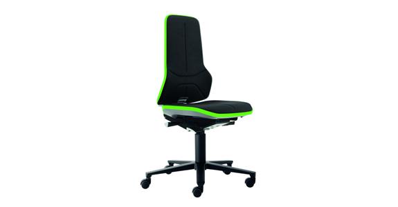 Otoč. prac. židle Neon 2 výška sedáku 450–620mm Supertec s kol. zelený flexi pás