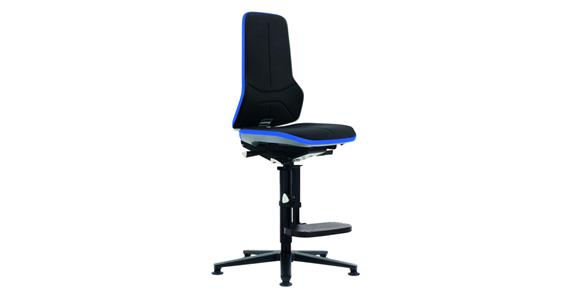 Otoč. prac. židle Neon 3 výška sedáku 590–870mm Supertec kluzy modrý flexi pás