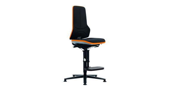 Otoč. prac. židle Neon 3 výška sedáku 590–870mm Supertec kluzy oranž. flexi pás