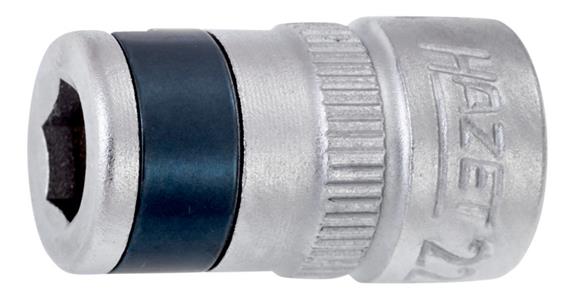 Adapter with retaining ball drive 1/4 inch square output 1/4 inch bit
