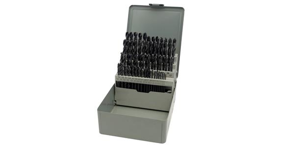 Sada spirálových vrtáků HHW DIN 338 HSS typ N prům. 2–10,0 mm v boxu