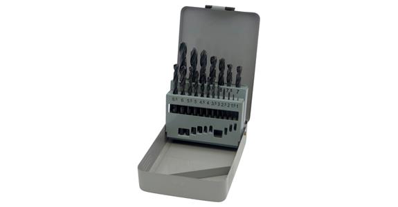 Sada spirálových vrtáků HHW DIN 338 HSS typ N prům. 1–10,0 mm v boxu