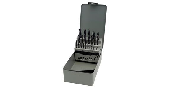Sada spirálových vrtáků HHW DIN 338 HSS typ N prům. 1–10,5 mm v boxu
