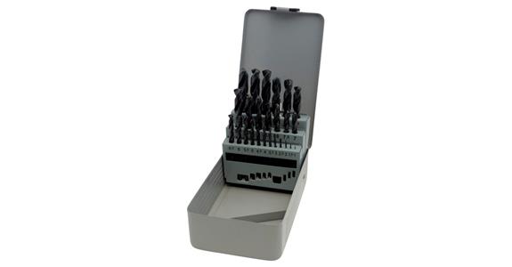 Sada spirálových vrtáků HHW DIN 338 HSS typ N prům. 1–13,0 mm v boxu