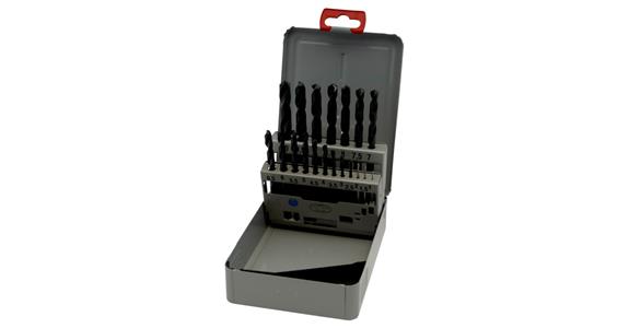 Sada spirál. vrtáků DIN 338 typ N HSSE, brouš., v boxu 1–10 mm, krok 0,5 mm