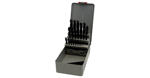 Sada spirál. vrtáků DIN 338 typ N HSSE, brouš., v boxu 1–13 mm, krok 0,5 mm
