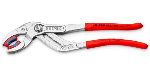 Kleště na sifony a spojky KNIPEX, 250 mm, plastové čelisti, chromovaná hlava