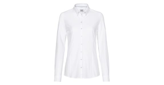 Strečová halenka s dlouhým rukávem, bílá, 3XL