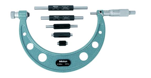 MIKROMETR S VÝMĚNNÝM ČEPEM 0-150 MM ODEČET 0
