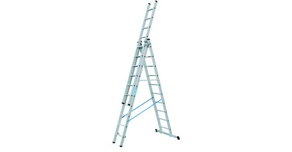 Víceúčelový žebřík ZARGES, 3 části, 3x10 příčlí, 6,90 m