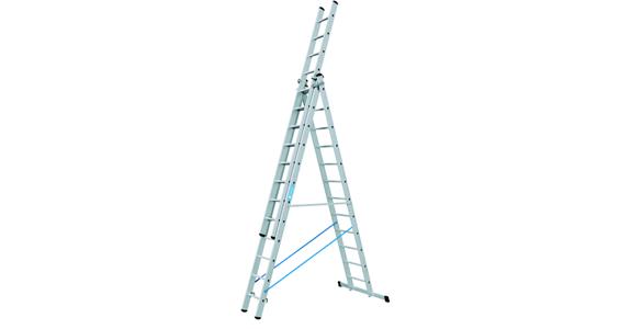 Víceúčelový žebřík ZARGES, 3 části, 3x12 příčlí, 8,60 m
